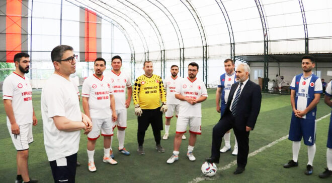 Çankırı’da din görevlileri arasında futbol turnuvası heyecanı